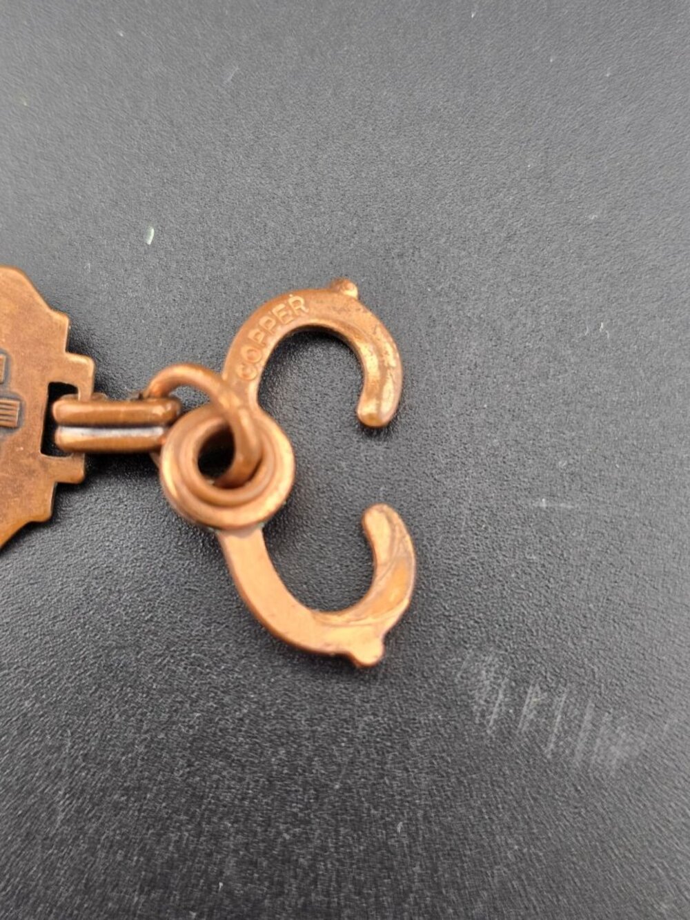 Southwestern Solid Copper Bracelet Happy Sun Face Links Retro Vintage 6.75" - Picture 5 of 7